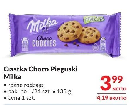 Ciastka Choco Pieguski Milka promocja w Makro