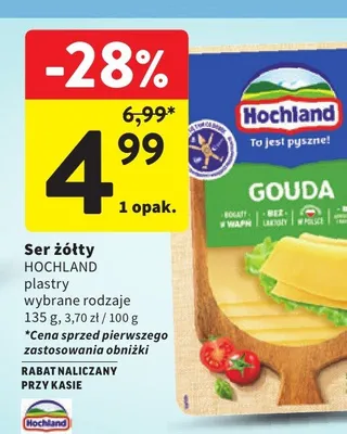 Ser żółty plastry promocja w Intermarche
