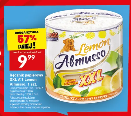 Ręcznik papierowy Almusso Lemon XXL promocja w Twój Market