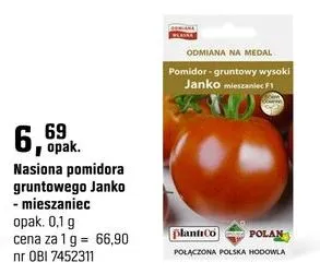 Nasiona pomidora gruntowego Janko - mieszaniec promocja w OBI