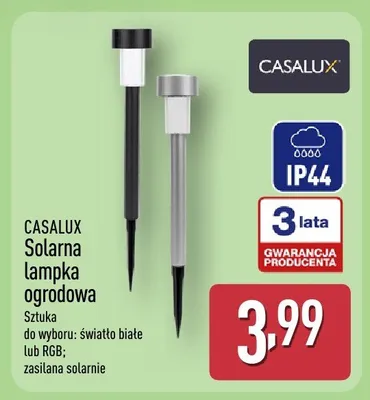 Solarna lampka ogrodowa promocja w Aldi