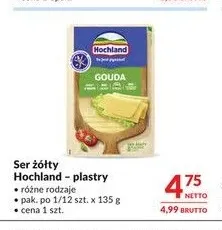 Ser żółty w plastrach Hochland promocja w Makro