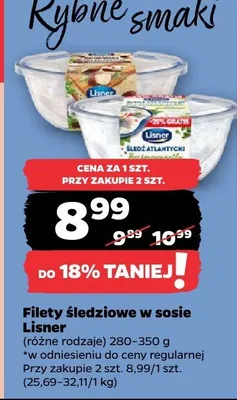 Filety śledziowe w sosie  (różne smaki) promocja w Netto