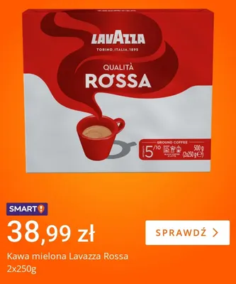 Kawa mielona Lavazza Rossa 2-pak 250 g promocja w Allegro