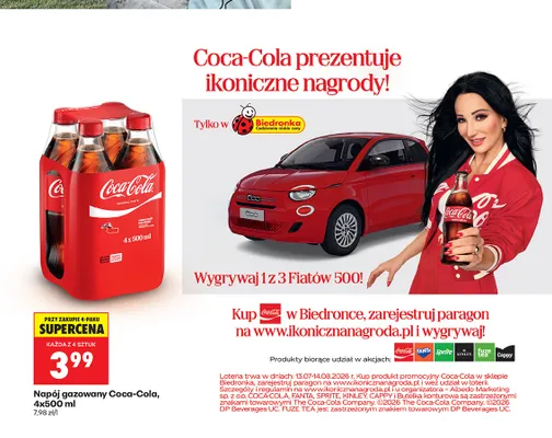 Napój gazowany Coca-Cola 4-pak promocja w Biedronka