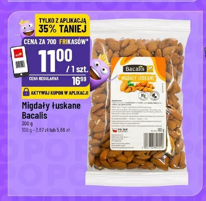 Migdały łuskane Bacalis promocja w POLOmarket