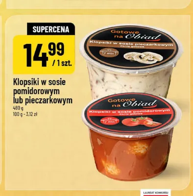 Klopsiki w sosie pieczarkowym Gotowe na Obiad promocja w POLOmarket
