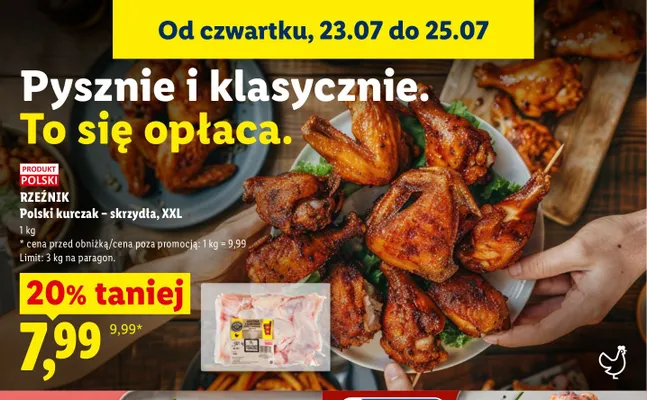 Polski kurczak - skrzydła XXL Rzeźnik promocja w Lidl