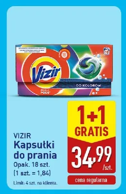 Kapsułki do prania Vizir do kolorów All-in-One PODS promocja w Aldi