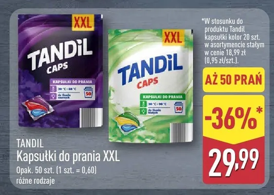 Kapsułki do prania XXL promocja w Aldi
