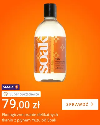 Płyn do prania delikatnych tkanin Soak Yuzu promocja w Allegro
