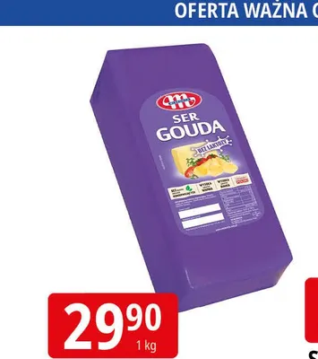 Ser żółty Gouda bez laktozy Mlekovita promocja w Leclerc
