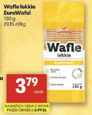 Wafle lekkie klasyczne EuroWafel promocja w Delikatesy Centrum