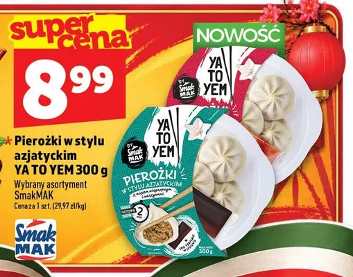 Pierożki w stylu azjatyckim z mięsem wieprzowym i warzywami Ya To Yem SmakMAK promocja w TOPAZ