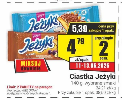 Ciastka Jeżyki kokosowe promocja w Delikatesy Sezam