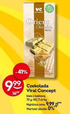 Czekolada biała z baklawą Viral Concept Orient promocja w Żabka