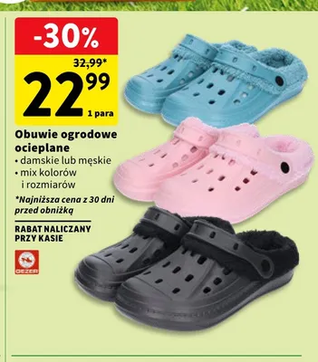 Obuwie ogrodowe ocieplane damskie Gezer promocja w Intermarche
