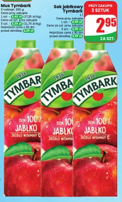 Sok jabłkowy Tymbark promocja w Dino