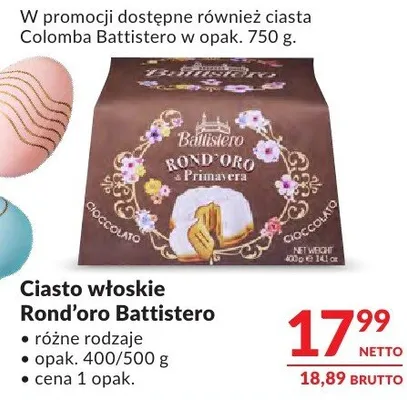 Ciasto włoskie Rond'oro Battistero promocja w Makro