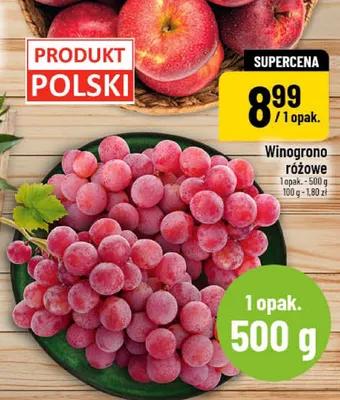 Winogrono różowe promocja w POLOmarket