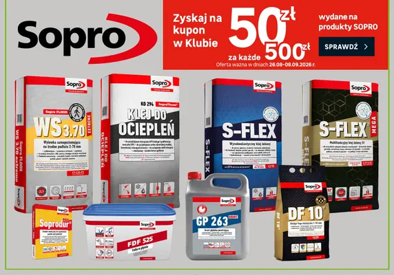 Produkty Sopro promocja w Leroy Merlin
