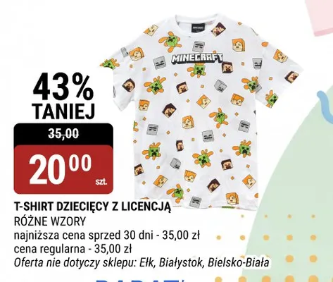 T-shirt dziecięcy z licencją promocja w bi1