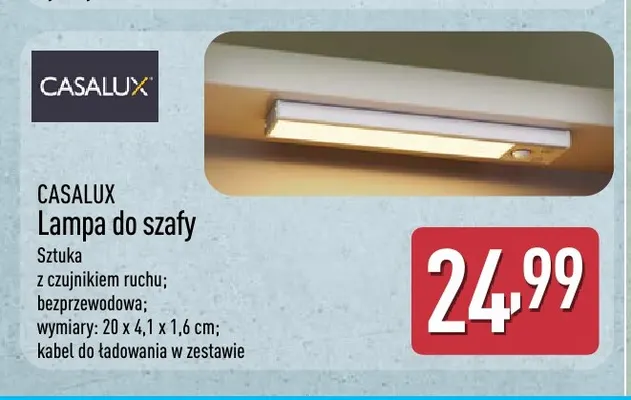 Lampa do szafy Casalux promocja w Aldi