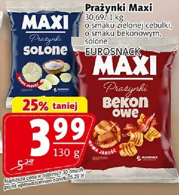 Prazynki Maxi solone bekonowe 130g promocja w Prim Market