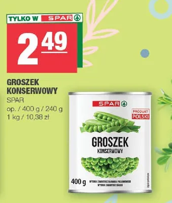 Groszek konserwowy promocja w SPAR