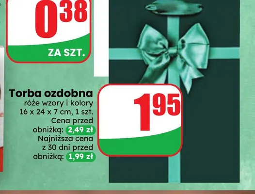 Torba ozdobna 16x24x7 cm promocja w Dino