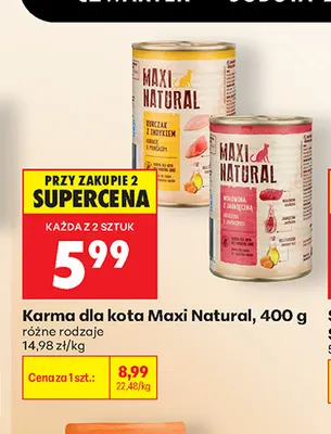 Karma dla kota Maxi Natural promocja w Biedronka