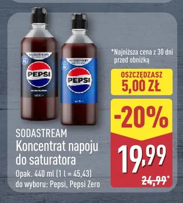 Koncentrat napoju do saturatora Pepsi SodaStream promocja w Aldi