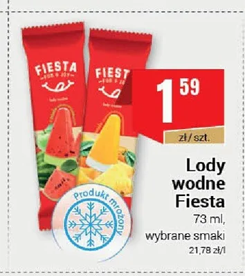 Lody wodne Fiesta cytrynowe promocja w Premium Nasz Sklep