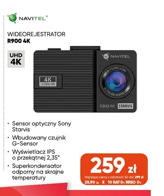 Wideorejestrator R900 4K Navitel promocja w Max Elektro