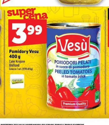 Pomidory krojone Vesù promocja w TOPAZ