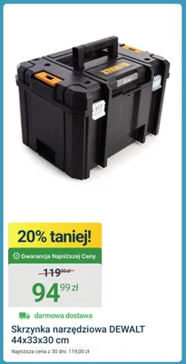 Skrzynka narzędziowa Dewalt 44x33x30cm promocja w ERLI