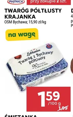 Twaróg półtłusty krajanka OSM Bychawa promocja w Stokrotka