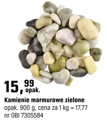 Kamienie marmurowe zielone promocja w OBI