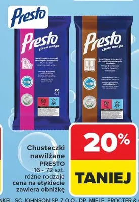 Chusteczki nawilżane clean and go różne rodzaje promocja w Carrefour Market