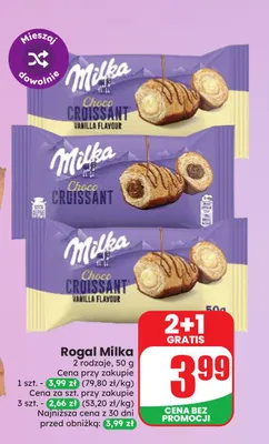 Rogal Milka Choco Croissant Vanilla Flavour promocja w Dino