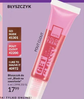 Błyszczyk do ust Blask na zawołanie Avon Color Trend promocja w AVON