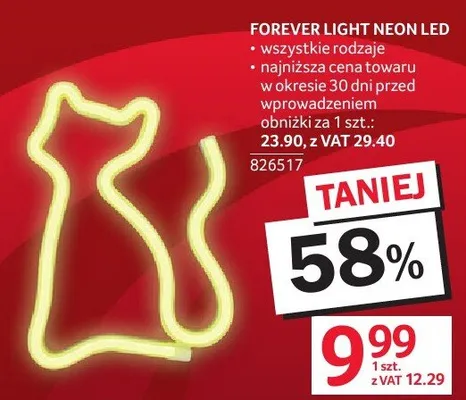 Kinkiet Neon LED wszystkie rodzaje promocja w Selgros