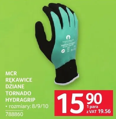 Rękawice dziane Tornado MCR rozmiary: 8/9/10 promocja w Selgros