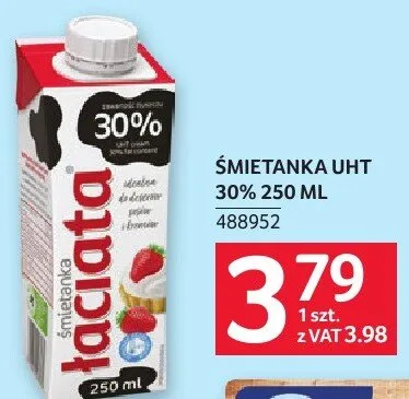 Śmietanka UHT Łaciate 30% 250 ml promocja w Selgros