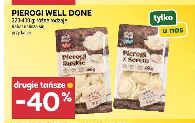 Pierogi Ruskie Well Done promocja w Stokrotka