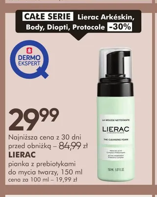 Pianka z prebiotykami do mycia twarzy Lierac promocja w Super-Pharm