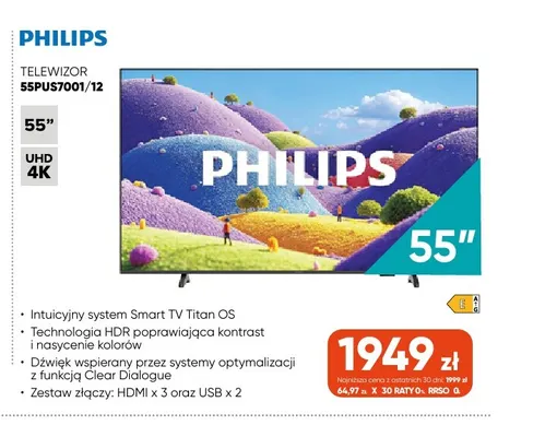Telewizor 55PUS7001/12 Philips promocja w Max Elektro