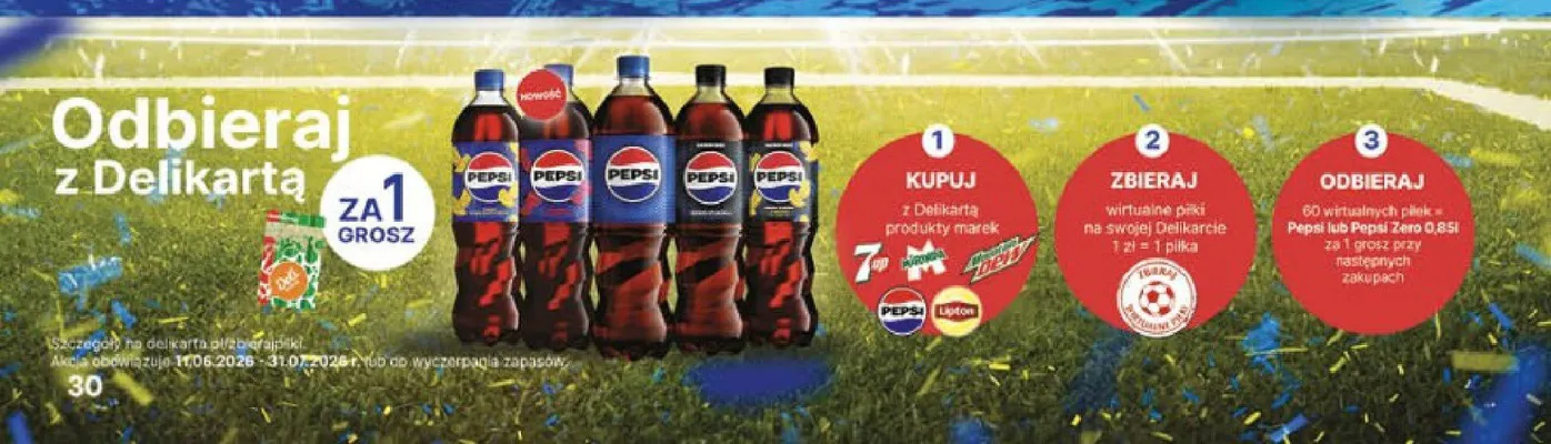 Napój gazowany Pepsi promocja w Delikatesy Centrum