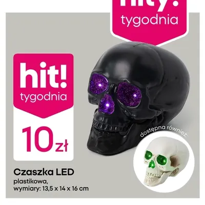 Czaszka LED plastikowa promocja w Pepco