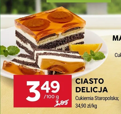 Ciasto Delicja promocja w Stokrotka